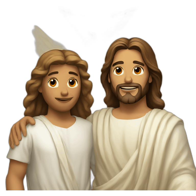 Jesus and angel emoji