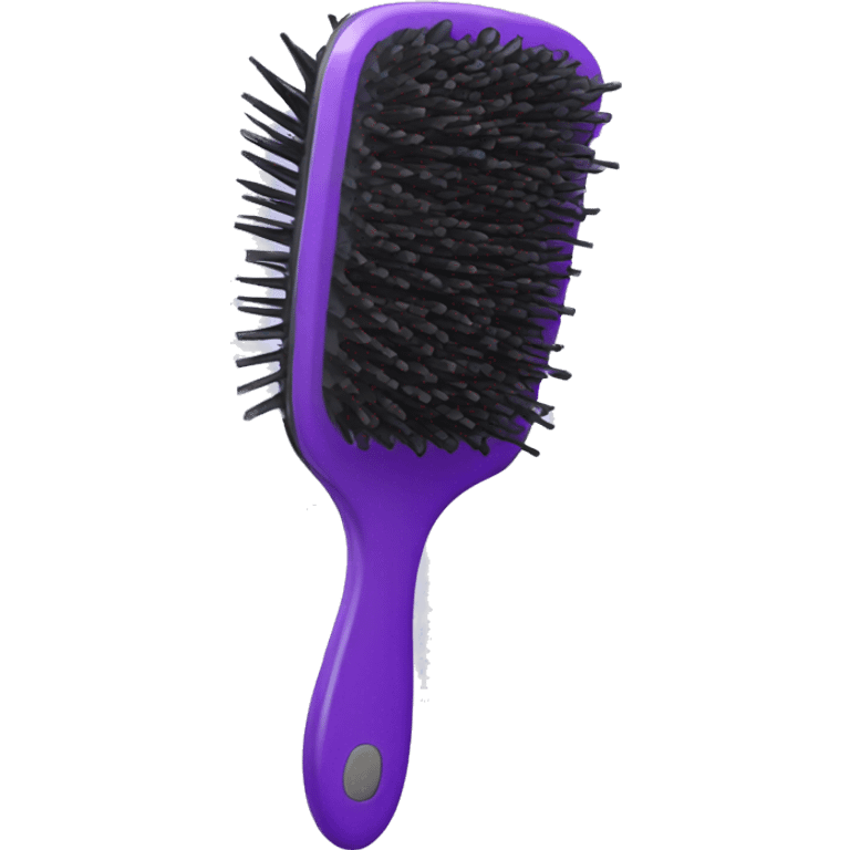 Purple hairbrush  emoji