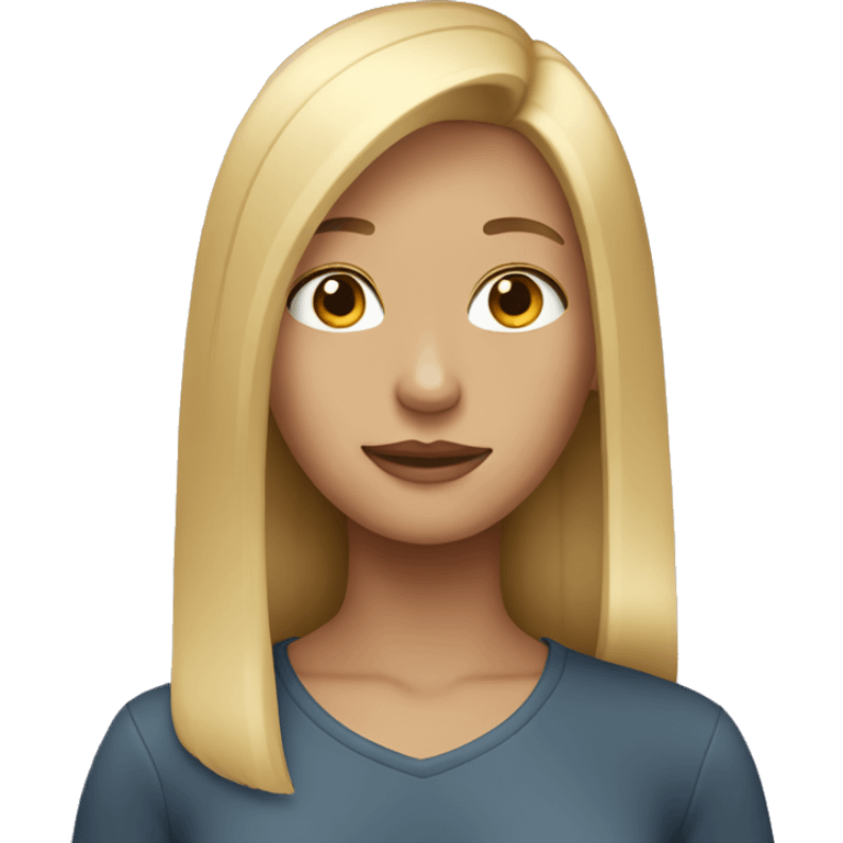 Blonde girl with straight hair  emoji