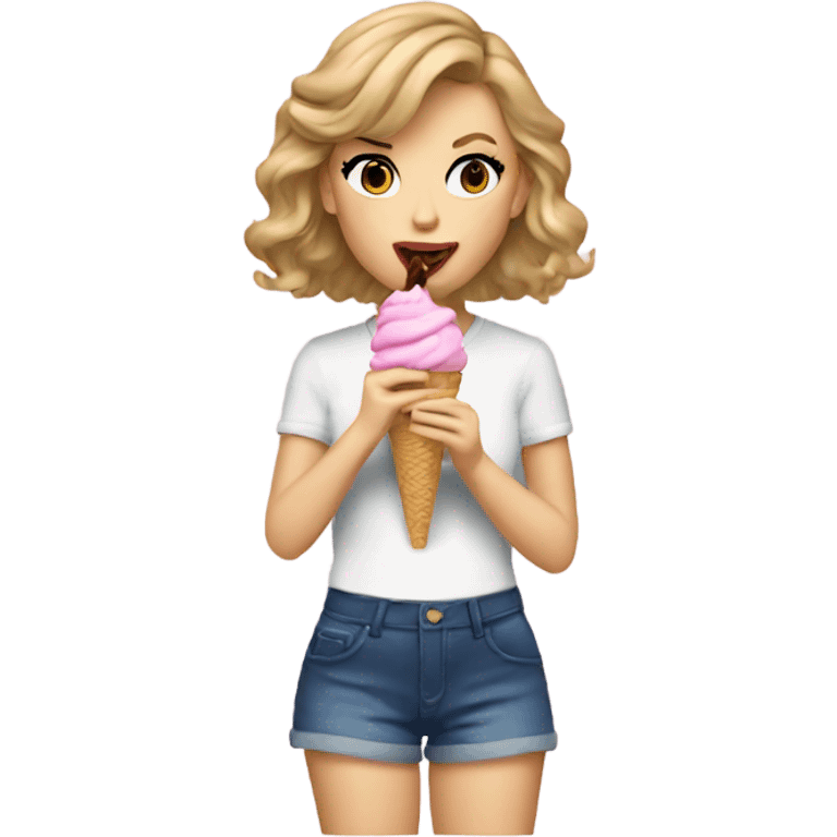 Taylor swift eating ice cream  emoji