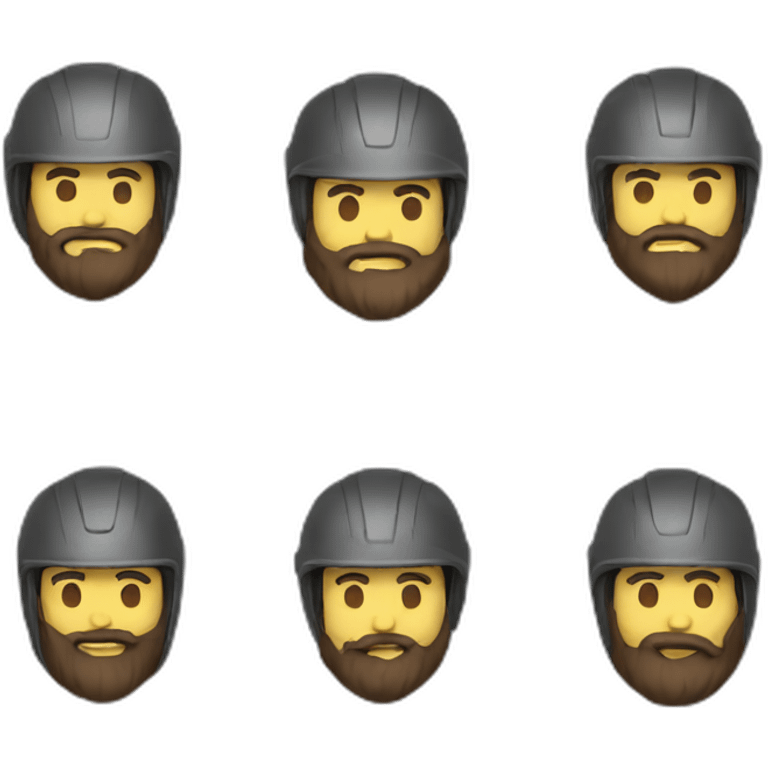 Beard and helmet emoji