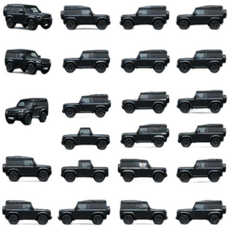 the new landrover defender black emoji