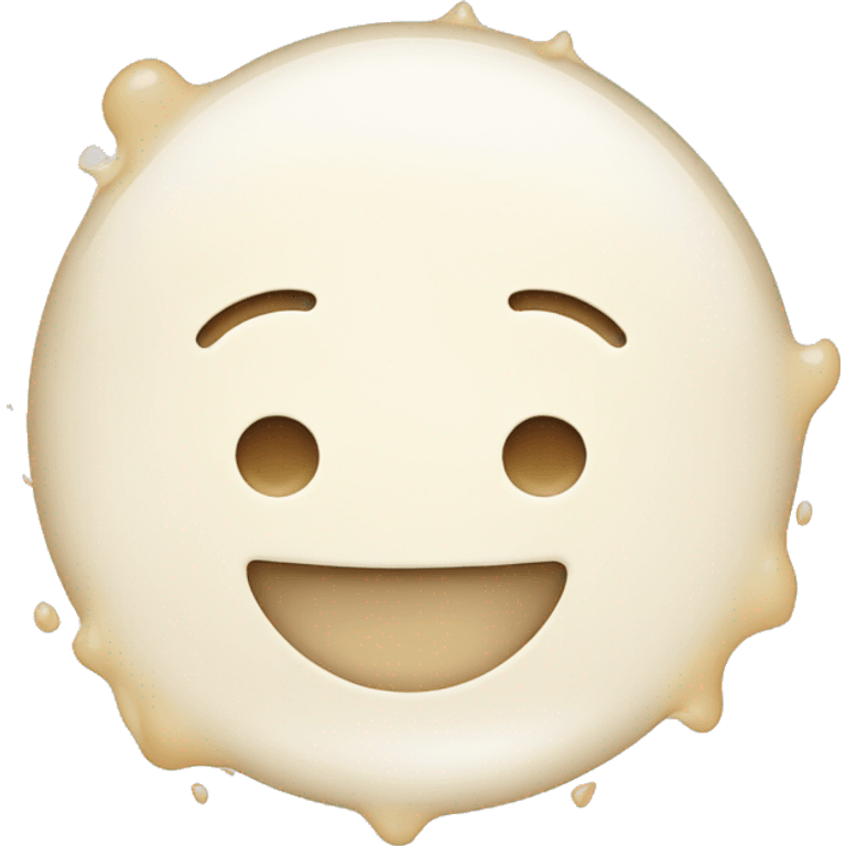 Classic Smile face with milk stains emoji