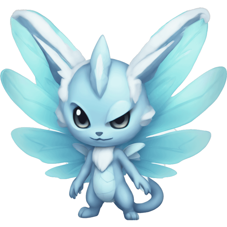 a anthro chibi-style fairy-type-ice-type Fakémon-hybrid full body emoji