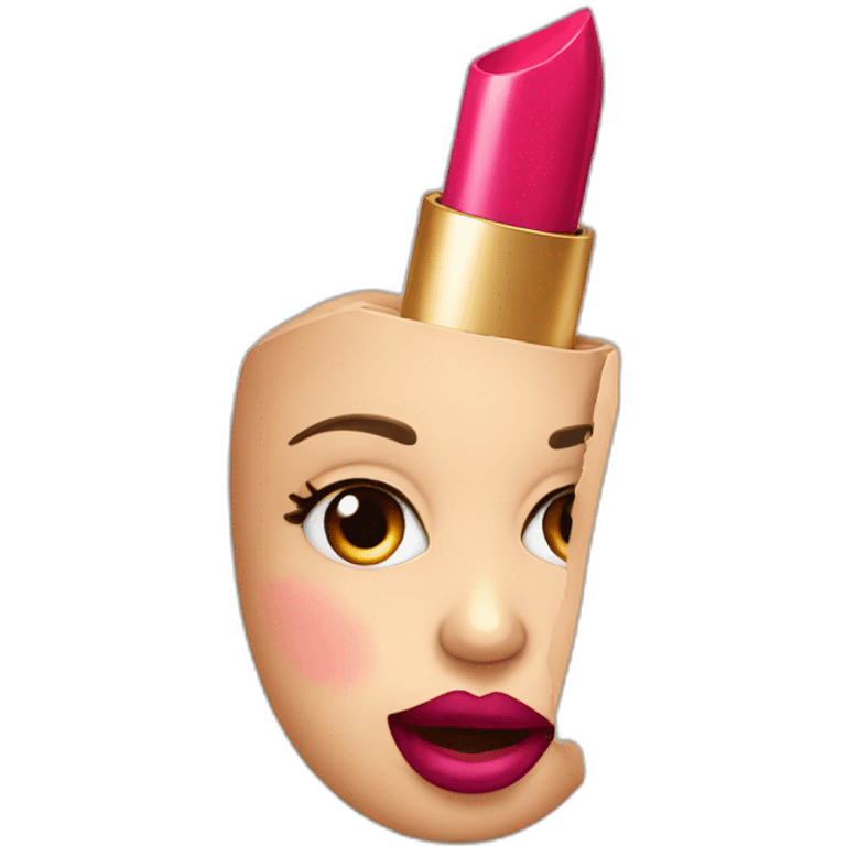 Emoji with a lipstick  emoji