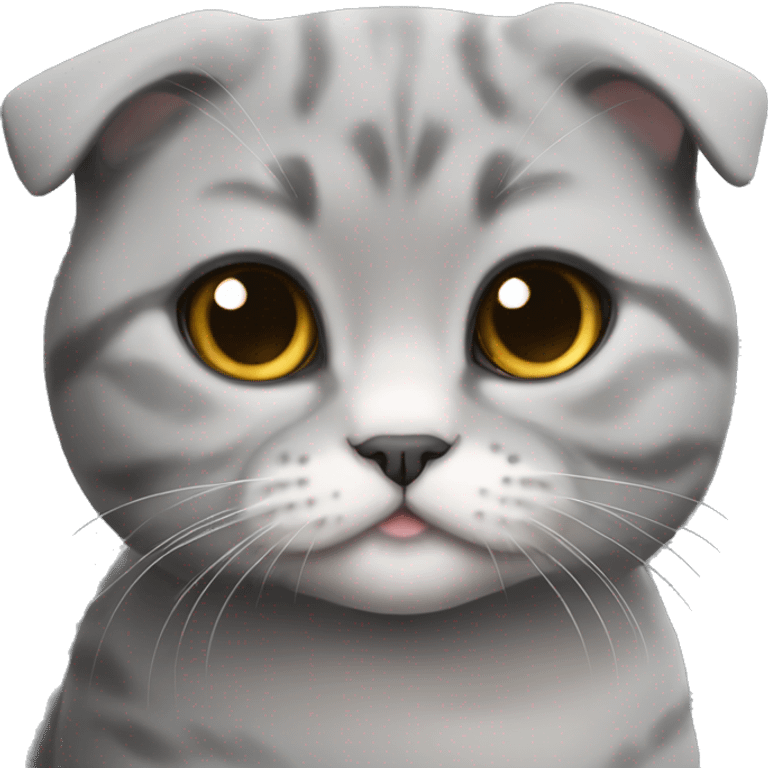 scottish fold cat gray emoji