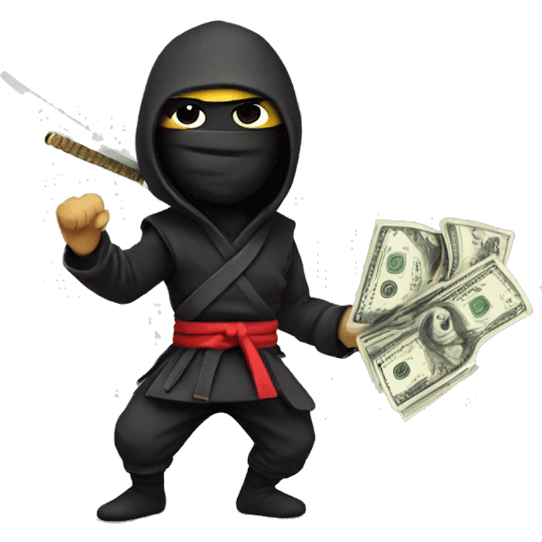 ninja with a money emoji