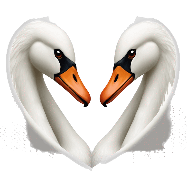 Two swans heart emoji