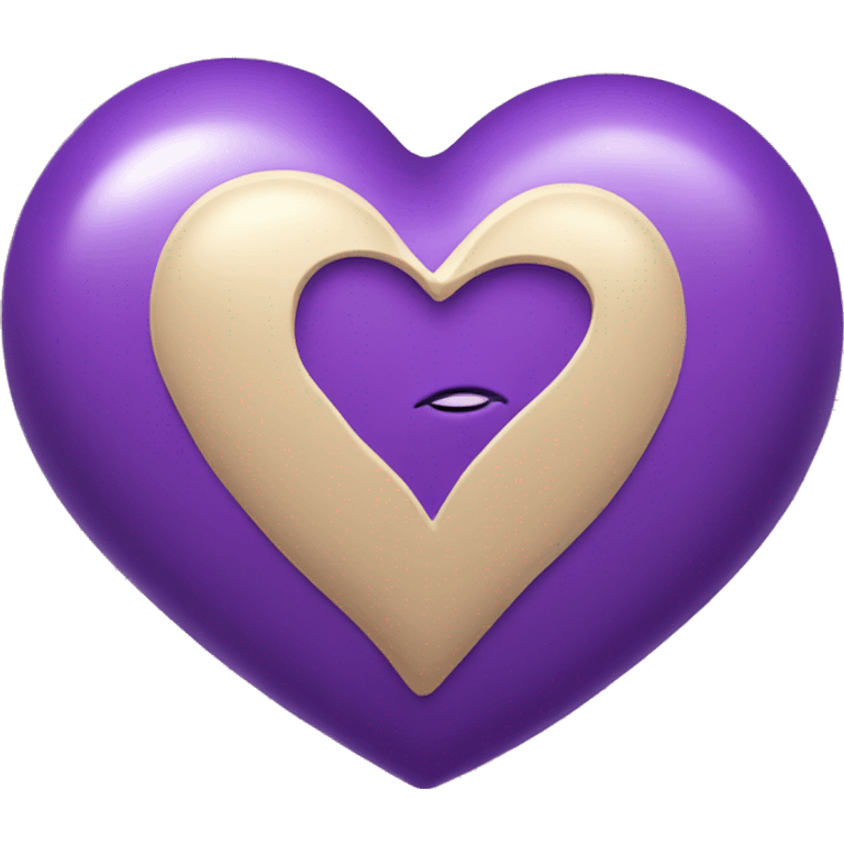 Purple Heart with kiss emoji