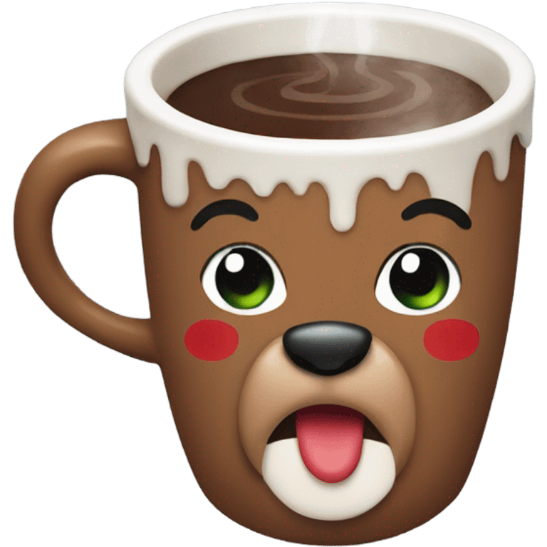 Rudolf drinking a hot chocolate  emoji