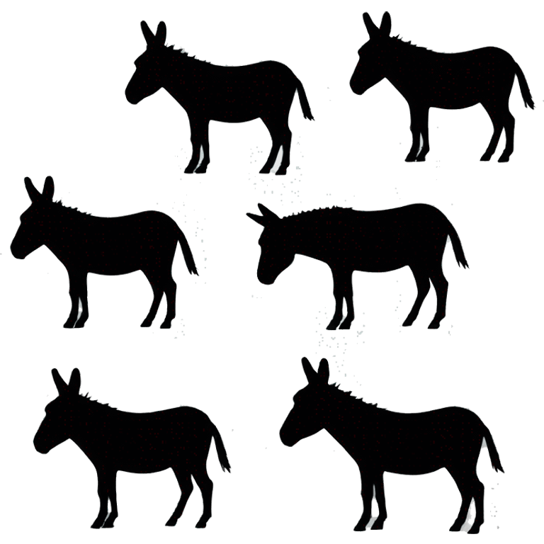 simple donkey silhouet emoji