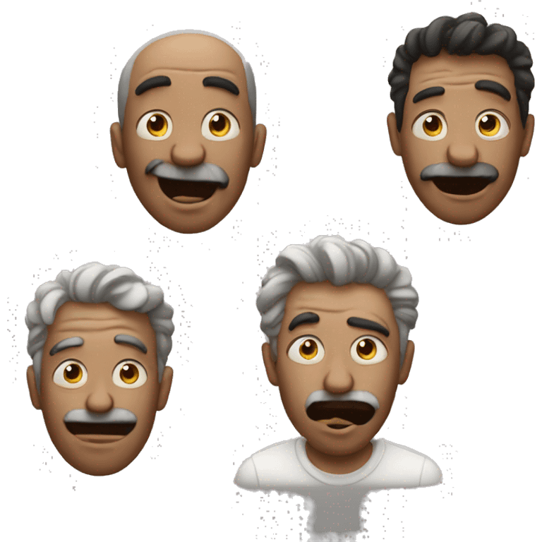 three crazy mans differents emoji