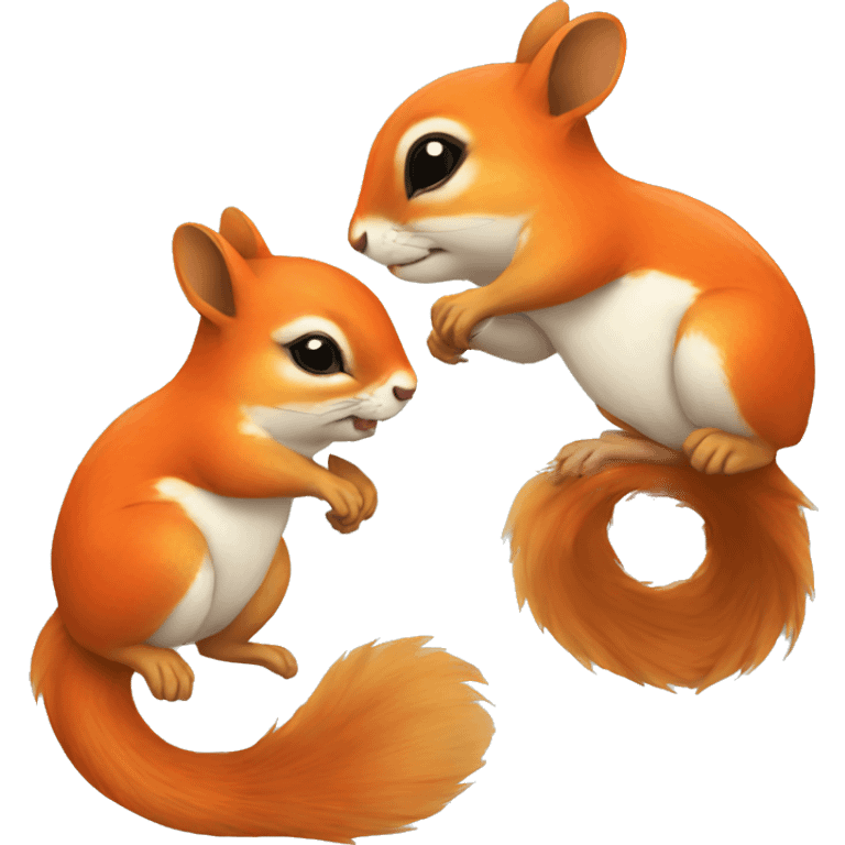 squirrel and koi kissing emoji