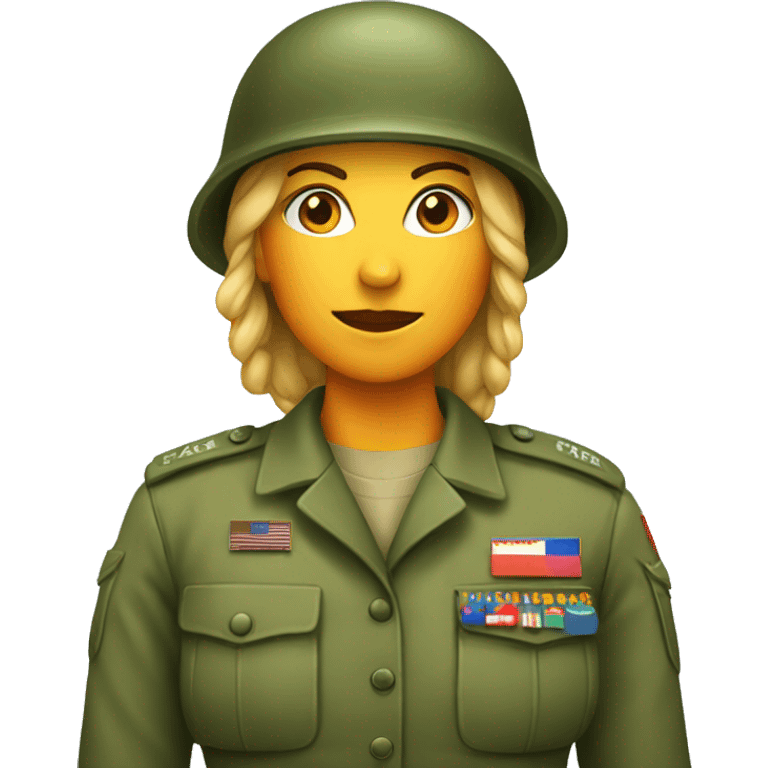 army woman holding carrot emoji