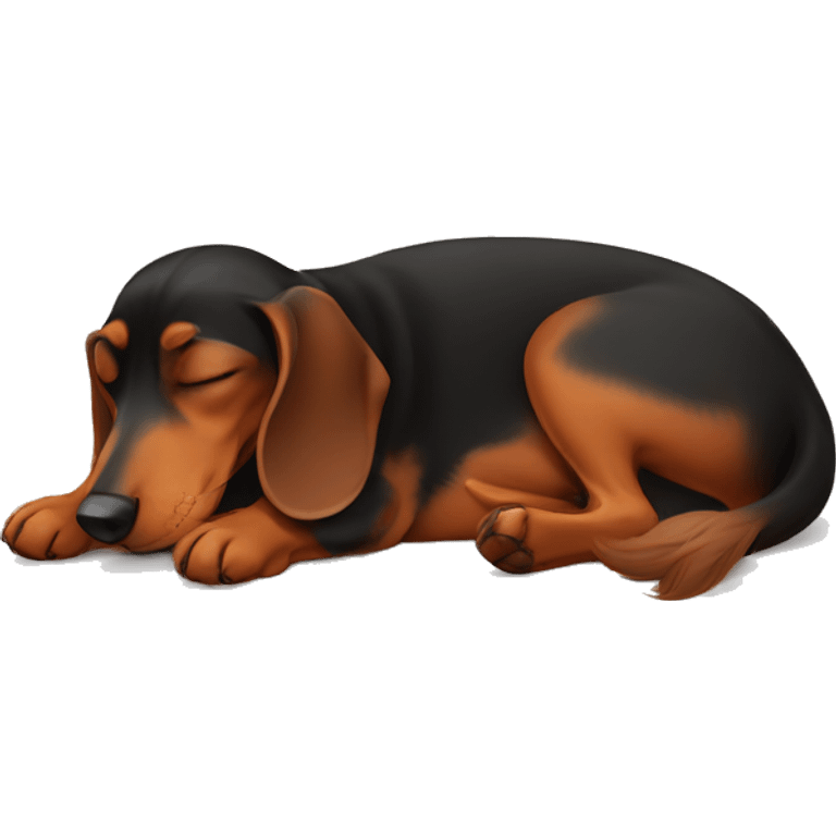 Dachshund sleeping emoji