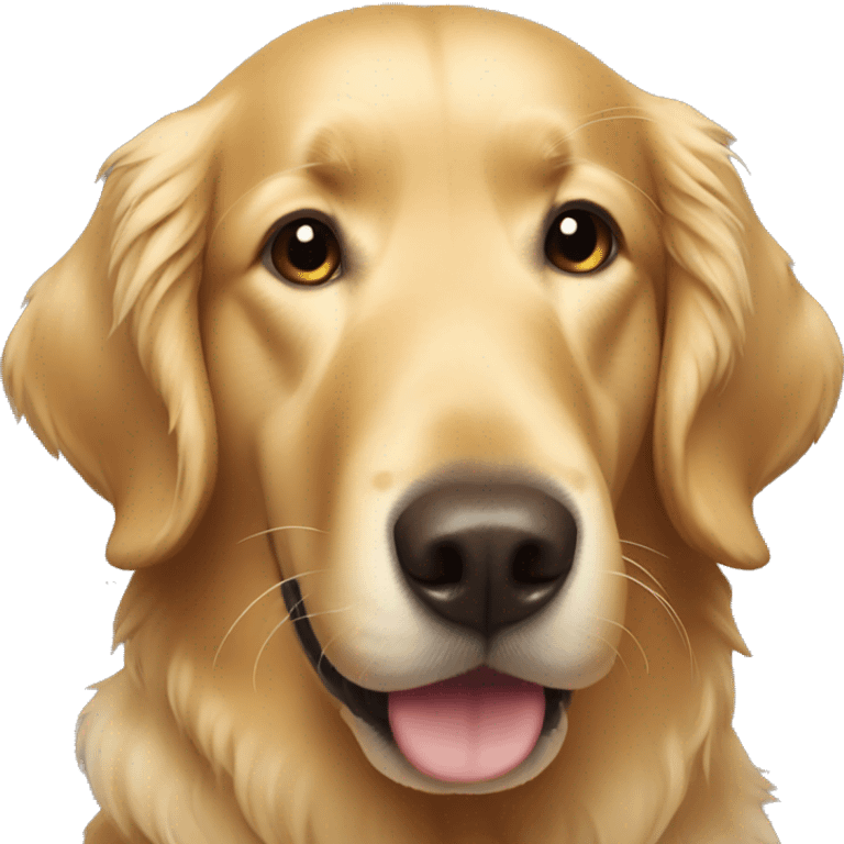 Golden retriever smiling emoji