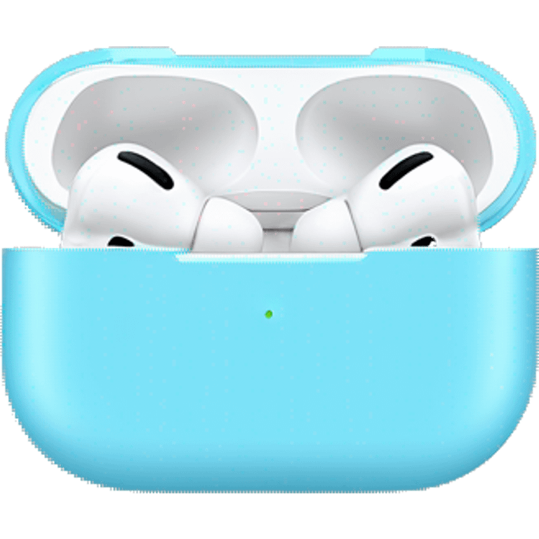 Light blue AirPod pros case emoji