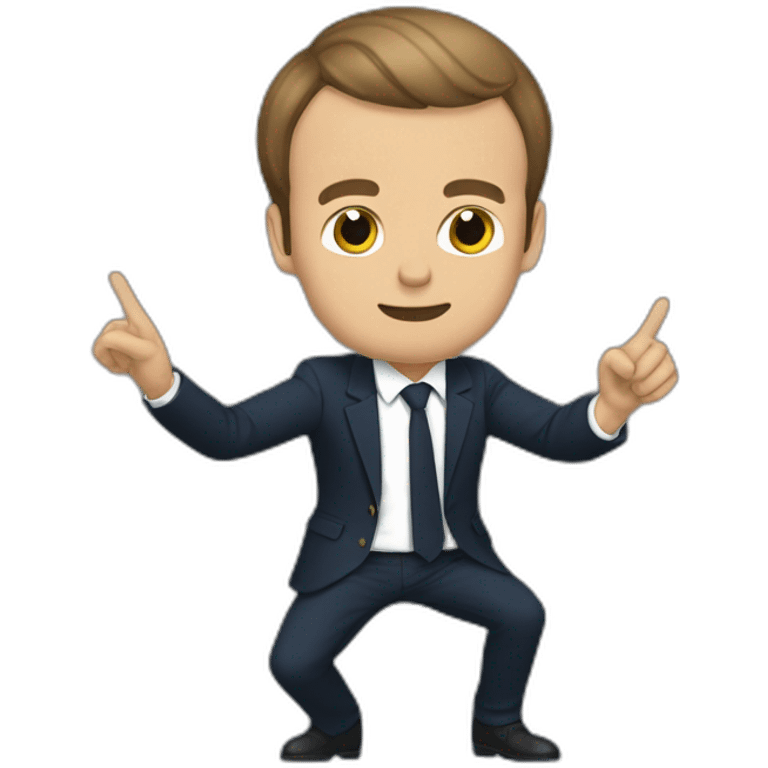 Macron qui fais un dab emoji