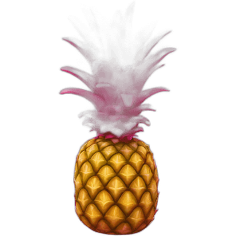 fluorescent pineapple pink emoji