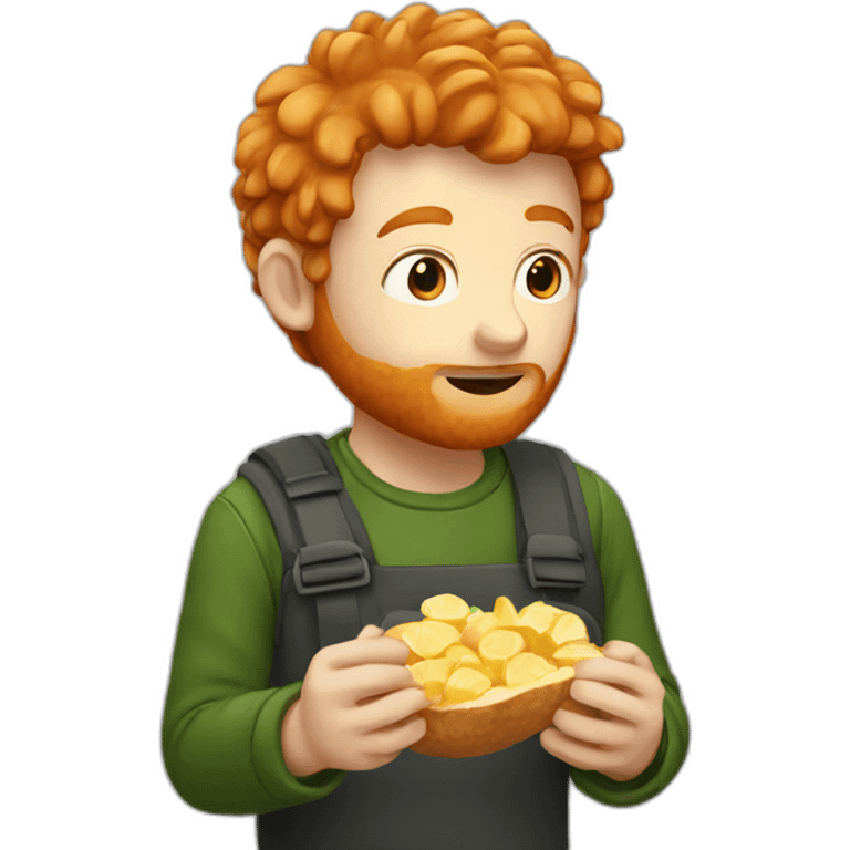 A ginger eating a ginger ginger emoji