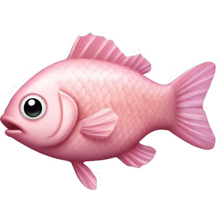 Baby pink-coloured tinned fish emoji