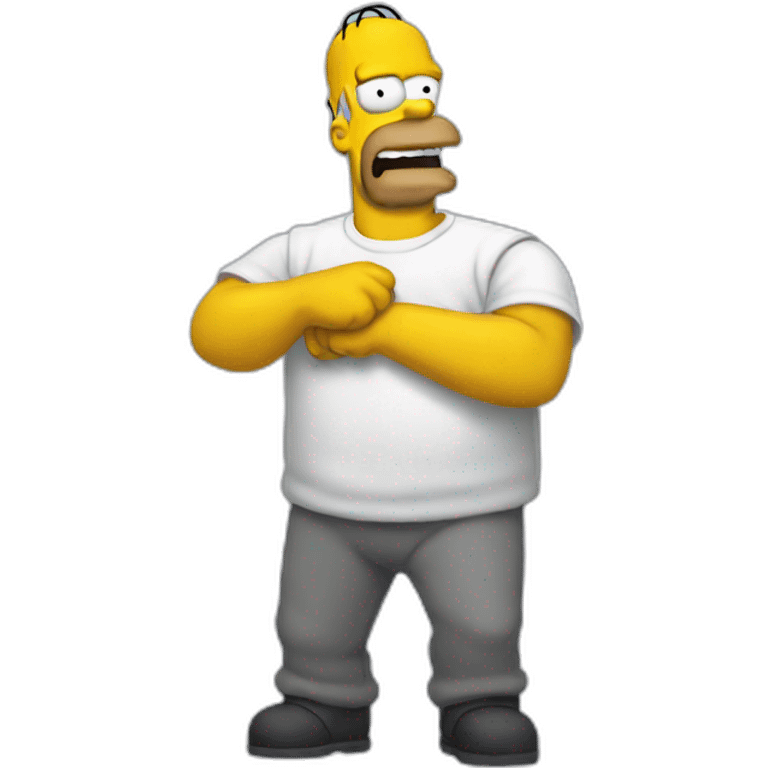 Homer entrenando emoji