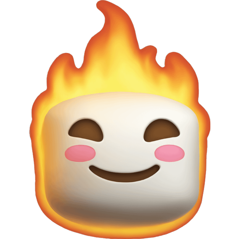 burning marshmallow emoji