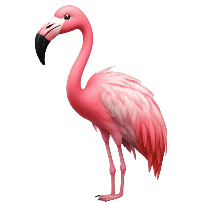 flamingo with too-too emoji