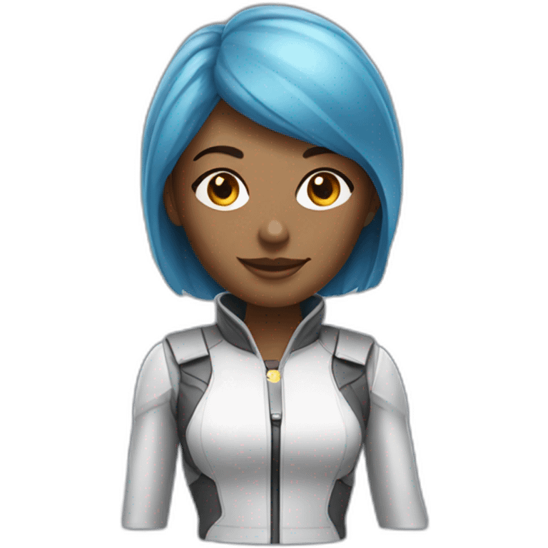 woman in futurisitc outfit emoji