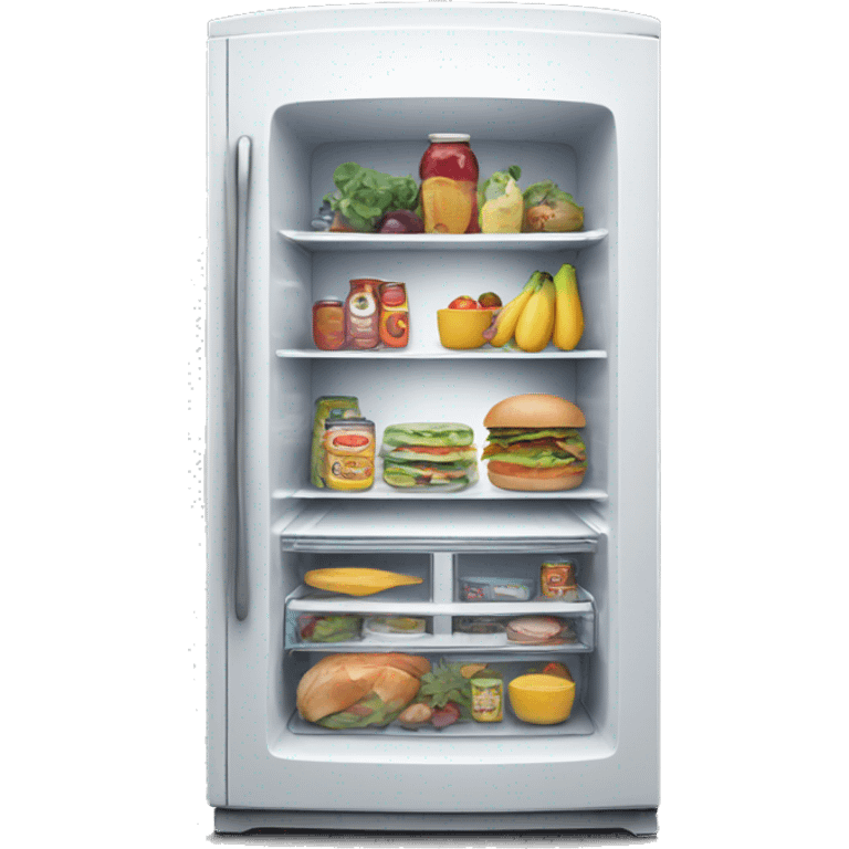 Fridge with food emoji