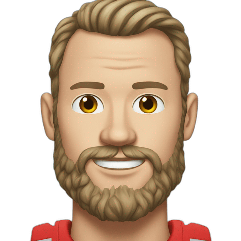 Jonathan Toews as beach bum with beard emoji