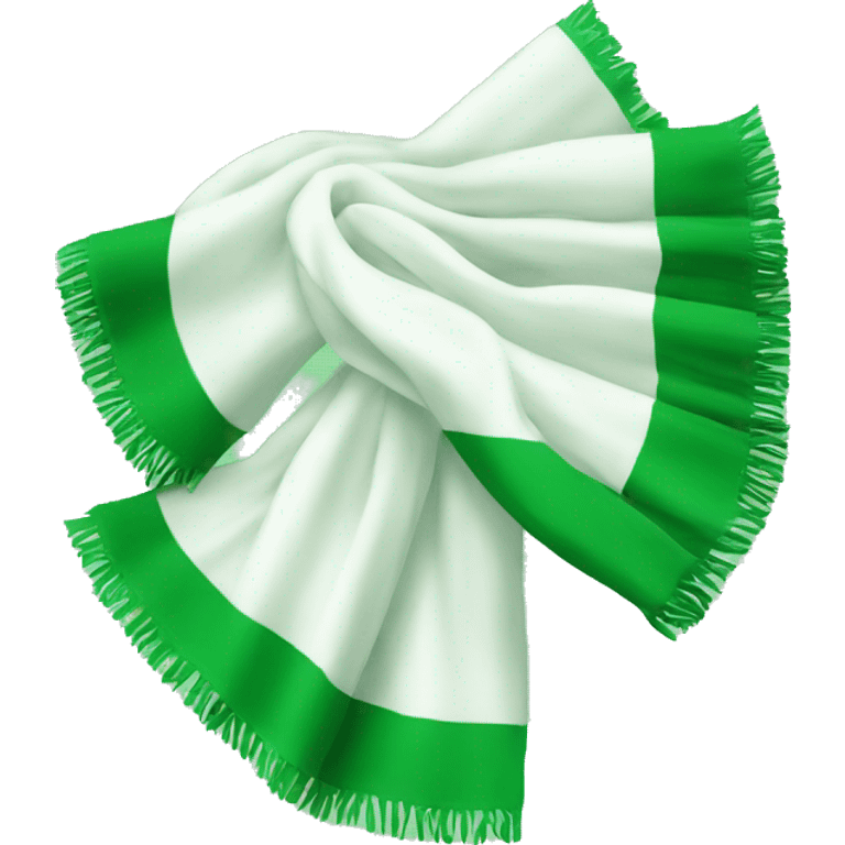 Green and white scarf  emoji