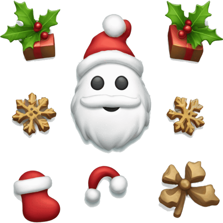 christmas snowy button, game icon emoji