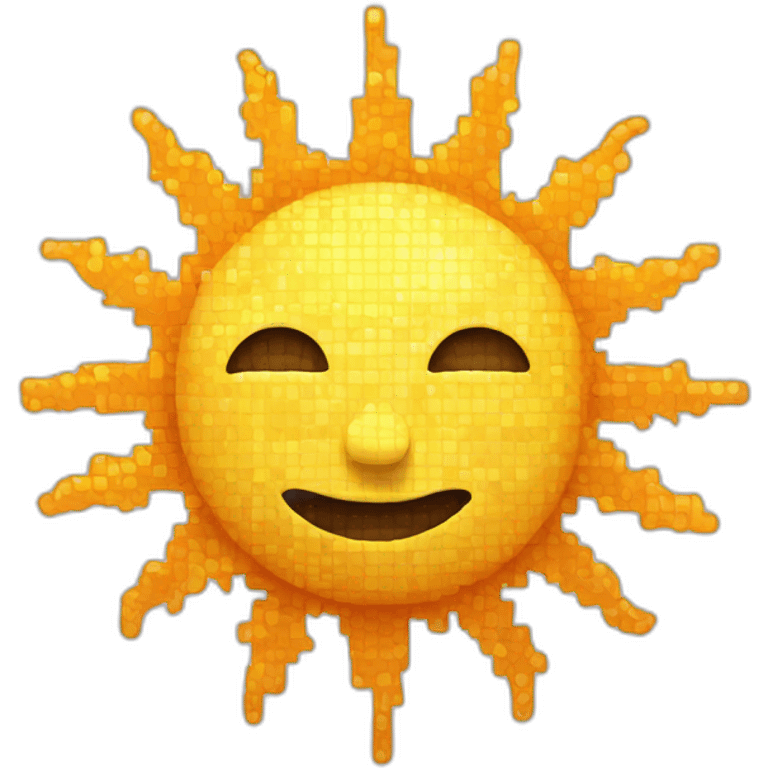 pixel style sun emoji emoji