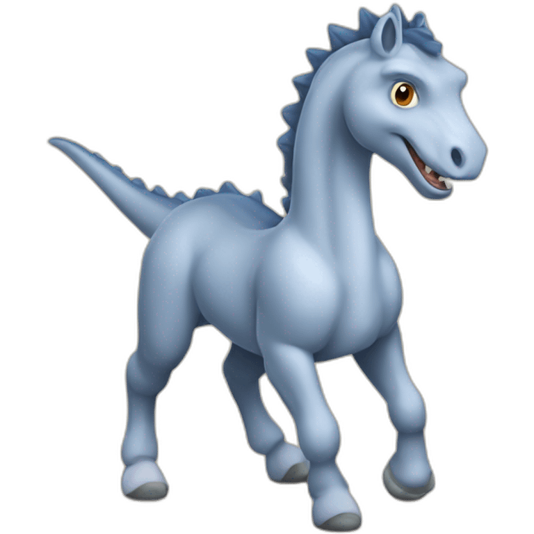 Cheval sur dinosaures emoji