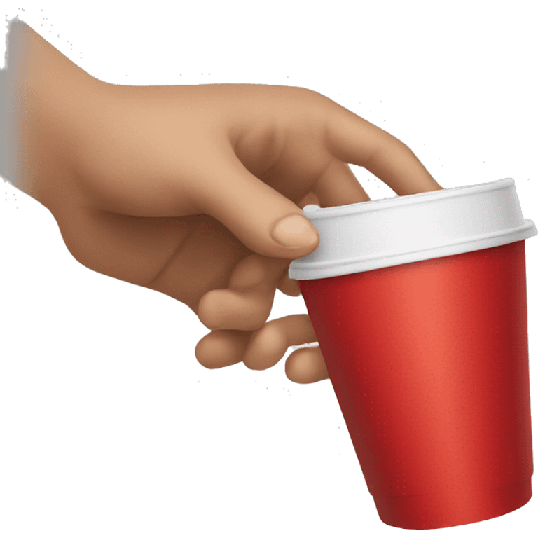 red cup in hand emoji