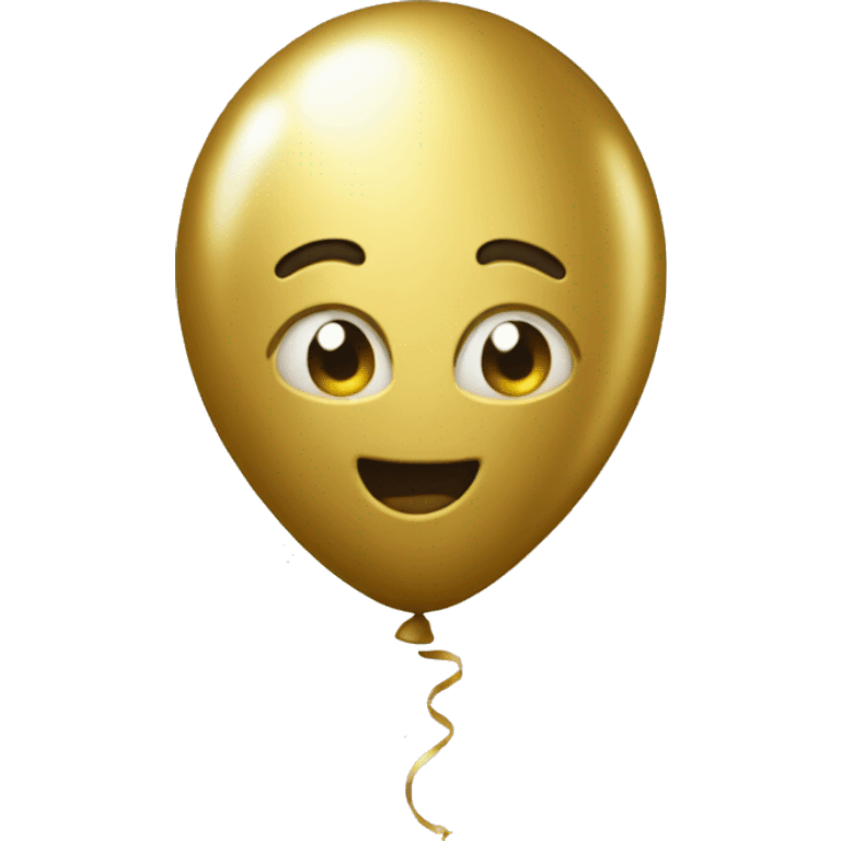 Gold-balloon-shaped-like-0 emoji