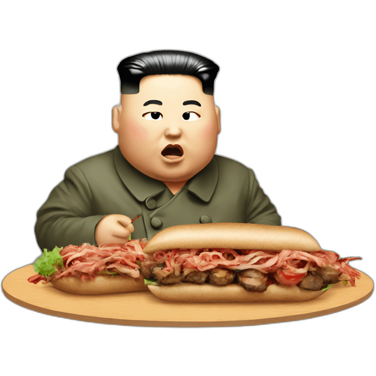 Kim jong un eating kebab emoji