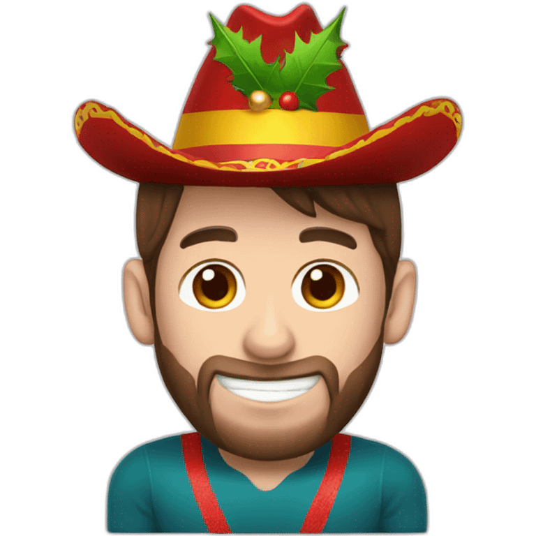 Messi con sombrero navideño emoji