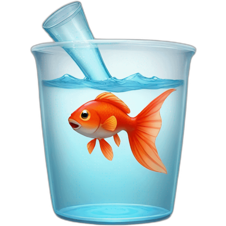 red fish in a transparent champagne bucket emoji