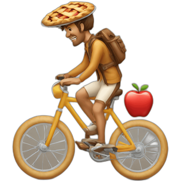 apple pie on a bike emoji