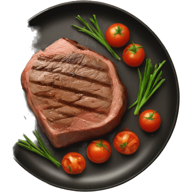 steak dish top view emoji