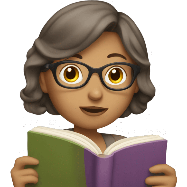 Lady reading book emoji