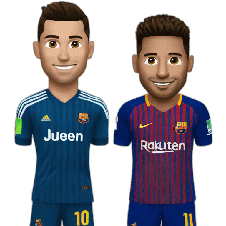 Ronaldo with messi emoji