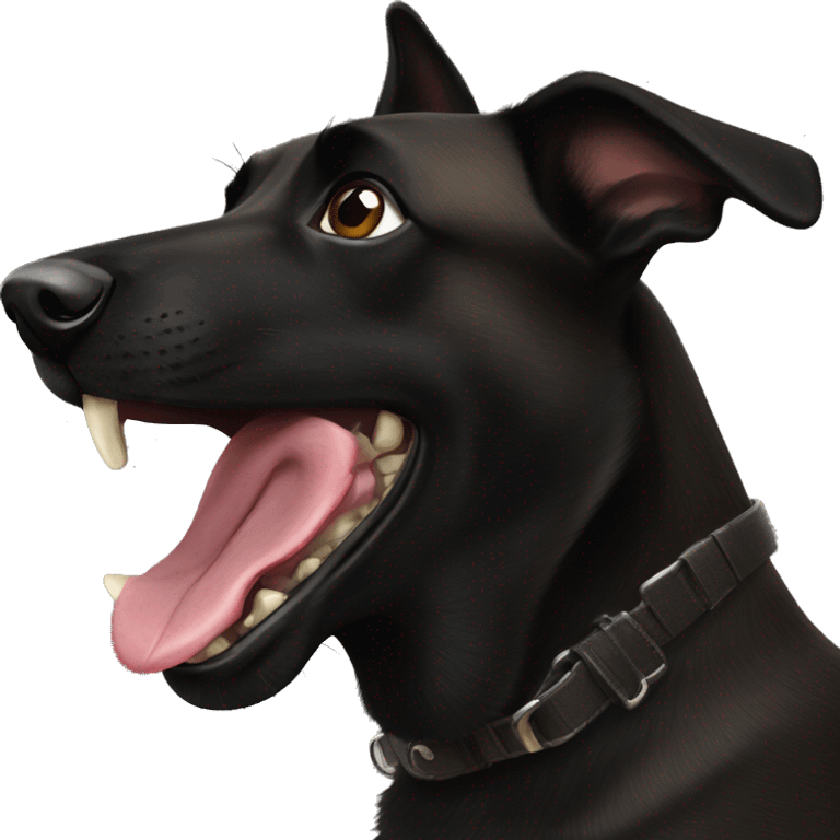 black belgian malinois biting  emoji