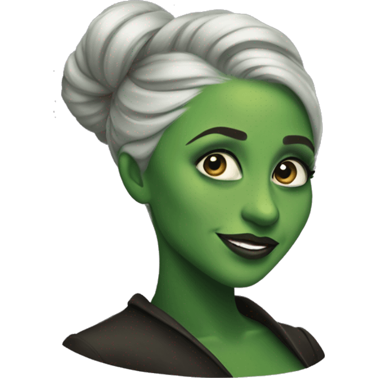 cynthia erivo, but as elphaba with green skin emoji