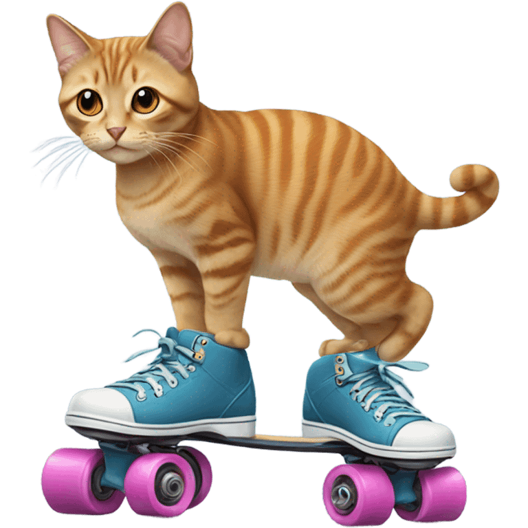 Cat in roller skates emoji