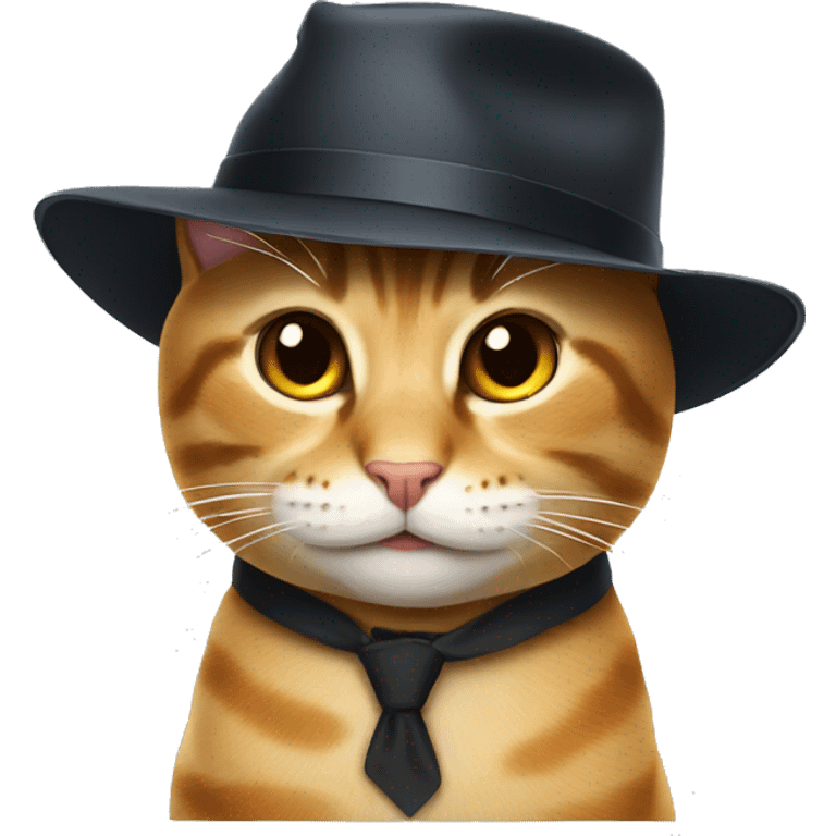 Cat tipping fedora emoji