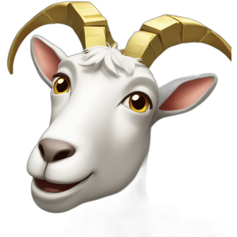 À goat with money emoji