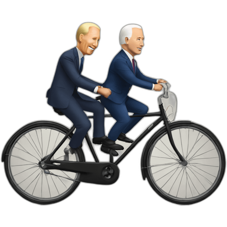 Biden,Putin riding bicycle emoji